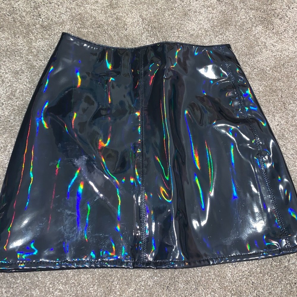 TopShop Iridescent Latex Skirt
